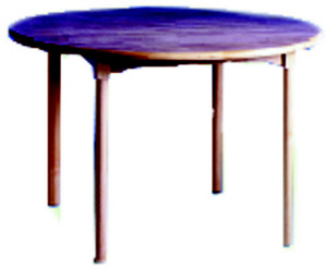 Rundtische mit Massivholzgestell