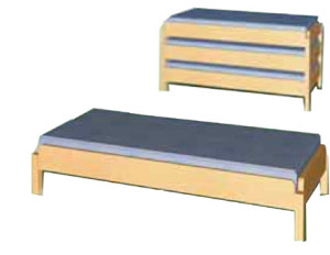 Stapelbett, Holzbetten, Kindergartenbetten