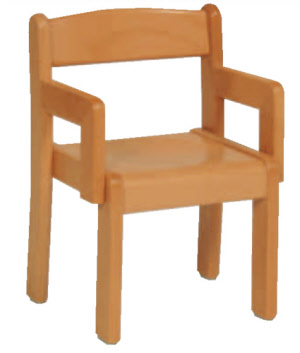 Holzstuhl Kiga mit Armlehne 
