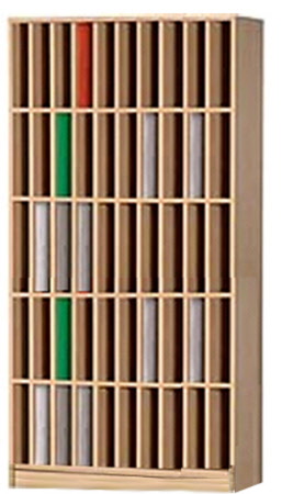 Klassenbuchschrank. Schrank für 50 Bücher