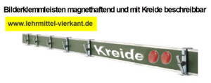 Bilderklemmleiste mit Kreide beschreibbar