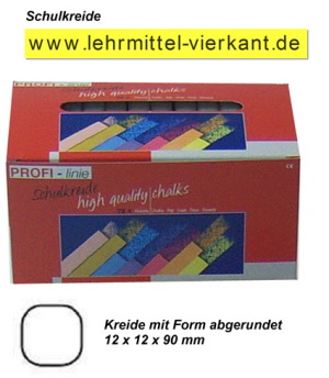Schulkreide Kreide abgerundet einfarbig Bunt 