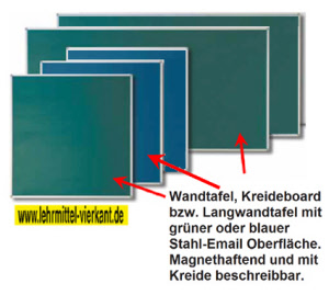 Wandtafel mit Kreide beschreibbar