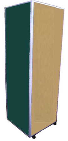 Infosäule mit Kreide- und Korkboard fahrbar 