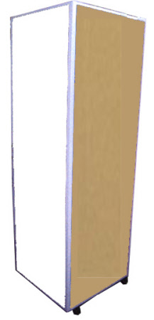 Infosäule mit Whiteboard und Korkoberfläche fahrbar 