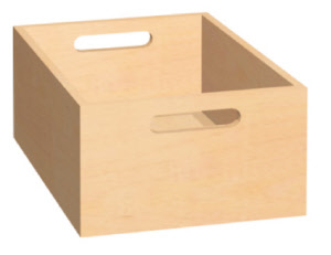 Materialkästen aus Massivholz