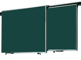 Kreidetafel an 2-Kanal-Hängeschiene