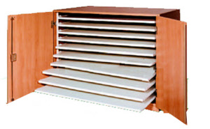 Papierschrank mit 10 Züge für Format 100x70 cm 