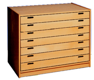 Papierschrank mit 7 Schüben 