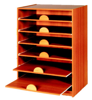 Papierschrank mit 6 Rollböden 