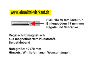 Regalschild selbsklebend