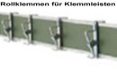 Rollklemme mit Galeriehaken für Klemmleisten