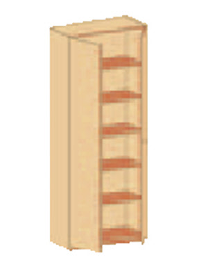 Schrank mit Flügeltüren 230 cm, 6 Ordnerhöhen