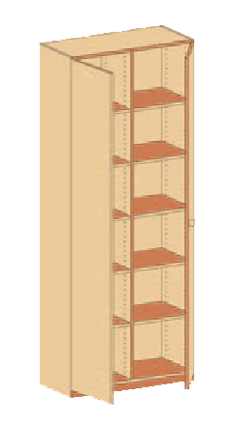 Schrank mit Flügeltüren 230 cm, 6 Ordnerhöhen
