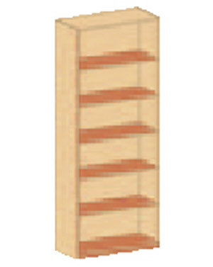 Schrankregal 230 cm, 6 Ordnerhöhen