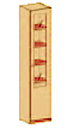 Schrank mit Glaseinsatztüren 230 cm, 6 Ordnerhöhen