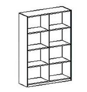 Schrankregal 170 cm mit Mittelwand und 2x3 Böden