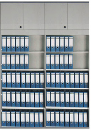 Schrankwand mit 2x Regal und 2x Oberschrank