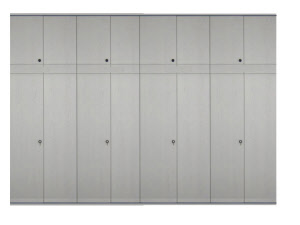 Schrankwand mit 4 Schrank-Einheiten