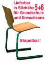 Schulstühle mit Sitzschale