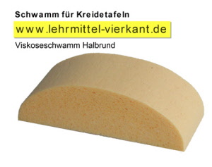 Viskoseschwamm Halbrund für Kreidetafeln