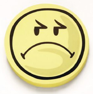 Kommunkationskarten Smiley negativ