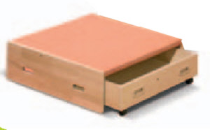 Spielpodest - Quadrat mit 2x Rollkasten 