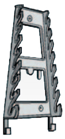 Kombischlüssel und Sägen-Halter für Stahlblech-Lochwand 