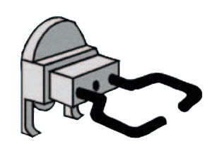 Aufhängung für Stahlblech-Lochwand