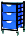 Stahl-Regal auf Rollen HIPS-Kunststoffschübe