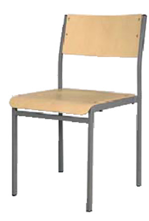 Stapelstuhl mit Rechteckrohr