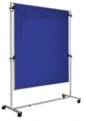 Stellwand Stoff mit Rollgestell BxH 100x120 cm