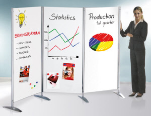 Whiteboard-Stellwand