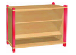 Stollenregal Schrägablagen mit 2x Boden 