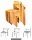 Holzstuhl Linde