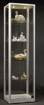 Säulenvitrine Alu