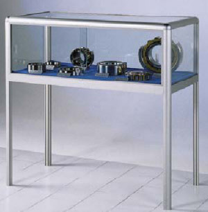 Tischvitrine Alu