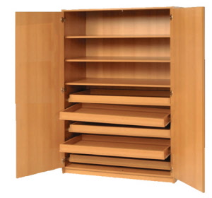 Werkraumschrank mit 5x Rollauszug 