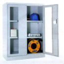 Stahlschrank mit Sichtfenster