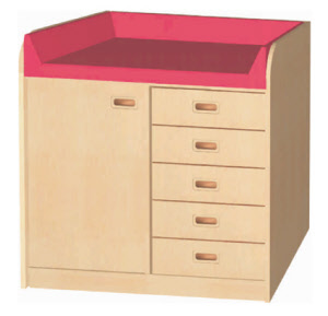 Wickelkommode mit Unterschrank und 5x Schub