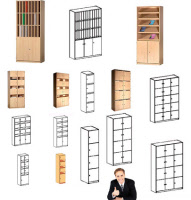 Lehrerzimmerschrank, Postfachschrank, Schließfachschrank