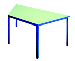 Trapeztisch mit Stahlgestell