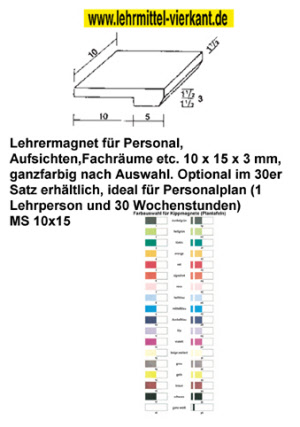 Kippmagnet Lehrermagnet ganzfarbig 