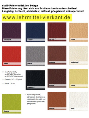 Auswahl an Kunstlederfarben für Stühle