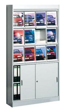 Prospektschrank 12x A4 