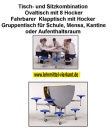 Tisch-Sitzkombi-Grundschule, oval fahrbar 