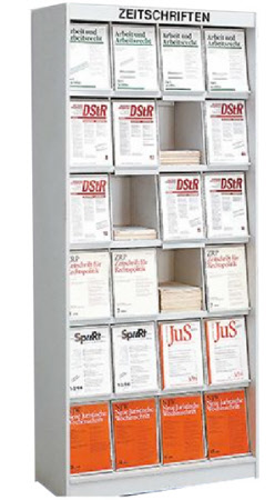 Zeitschriftenschrank mit 24x Fach