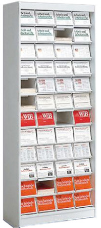 Zeitschriftenschrank mit 48x Fach