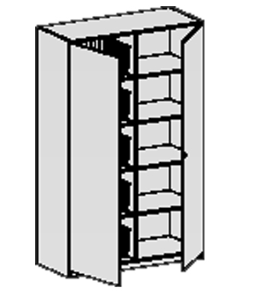 Vorratsschrank HxBxT190x120x40-60 cm